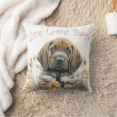 ブラッドハウンドドッグママフローラ クッション (ブランケット)