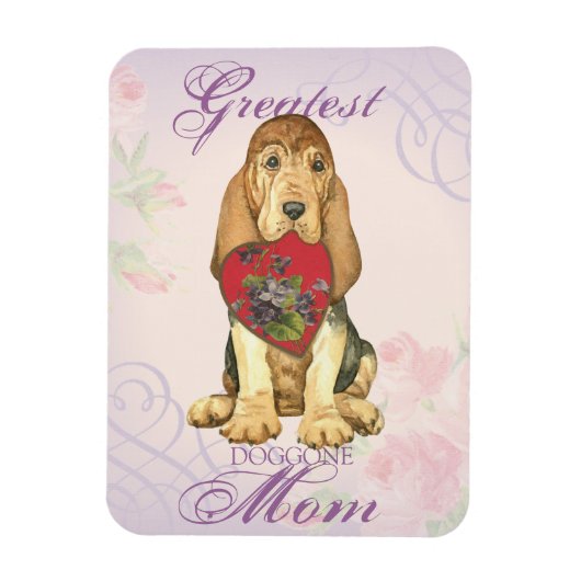 ブラッドハウンドハートママ マグネット (縦)