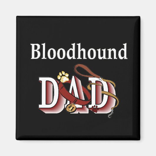 ブラッドハウンドパパ磁石 マグネット (正面)