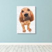 ブラッドハウンドパピー キャンバスプリント (インサイチュ (ウッドフロア))