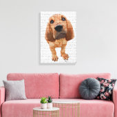 ブラッドハウンドパピー キャンバスプリント (インサイチュ (リビング))