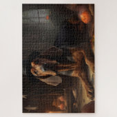 ブラッドハウンドパンプキンスハロウィンホラー ジグソーパズル (縦)