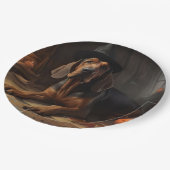 ブラッドハウンドパンプキンスハロウィンホラー ペーパープレート (アングル)