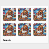 ブラッドハウンドホリデーベーキング:フェスティバルクリスマス スクエアシール (シート)