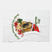ブラッドハウンドメリークリスマス キッチンタオル (横)