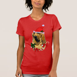 ブラッドハウンド愛好家のクリスマスおめでとう Tシャツ