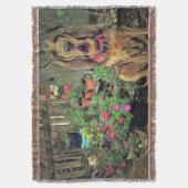 ブラッドハウンド毛布の投球 スローブランケット (正面縦)