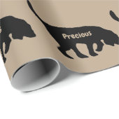 ブラッドハウンド犬のシルエット ラッピングペーパー (ロールコーナー)