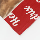 ブラッドハウンド犬の名前クリスマスホリデー フリースブランケット (角)