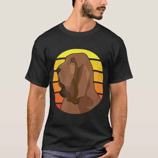 ブラッドハウンド犬の恋人ギフト Tシャツ (正面)