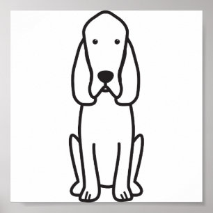 ブラッドハウンド犬の漫画 ポスター
