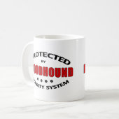ブラッドハウンド犬の警備 コーヒーマグカップ (正面左)