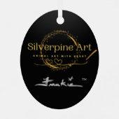 ブラッドハウンド犬アートクリスマスオーナメント メタルオーナメント (裏面)