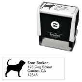 ブラッドハウンド犬ブリードシルエット差出人住所 セルフインキングスタンプ (インサイチュ)