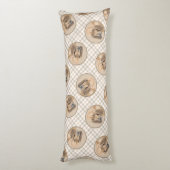 ブラッドハウンド絵を描の赤い可愛い香りハウンドドッグアート ボディピロー (裏面 (縦))