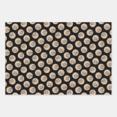 ブラッドハウンド絵を描の赤い可愛い香りハウンドドッグアート ラッピングペーパーシート (正面3)