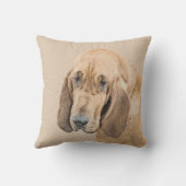 ブラッドハウンド絵画ズ – かわいいオリジナルドッグアート クッション (裏面)