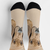 ブラッドハウンド絵画ズ – かわいいオリジナルドッグアート ソックス (上部)