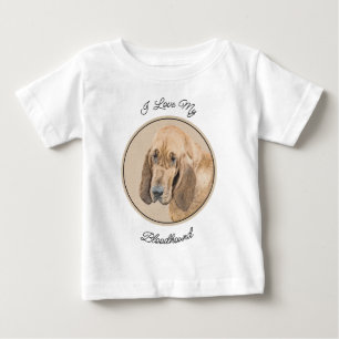 ブラッドハウンド絵画ズ – かわいいオリジナルドッグアート ベビーTシャツ