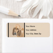 ブラッドハウンド絵画ズ – かわいいオリジナルドッグアート ラベル (インサイチュ)