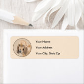 ブラッドハウンド絵画ズ – かわいいオリジナルドッグアート ラベル (インサイチュ)