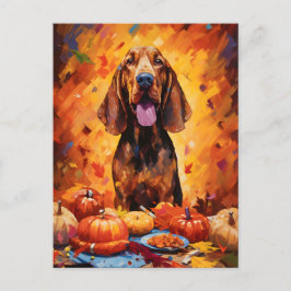 ブラッドハウンド オータム サンクスギビング ポストカード
