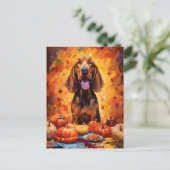 ブラッドハウンド オータム サンクスギビング ポストカード (スタンド正面)