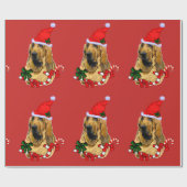 ブラッドハウンド・クリスマス ラッピングペーパー (フラット)