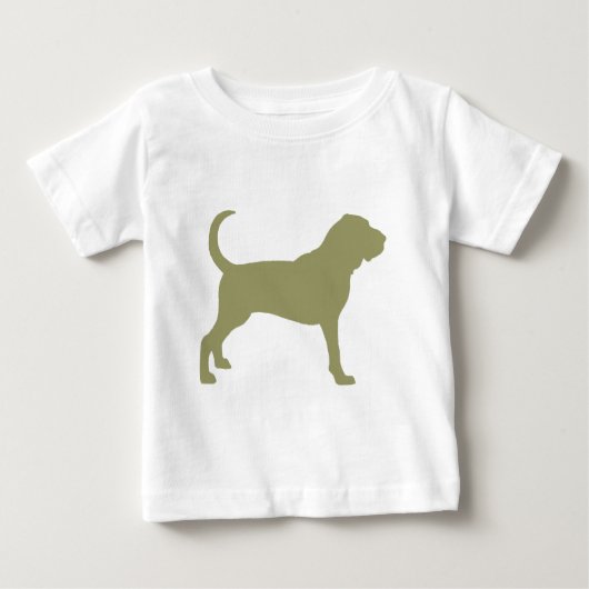 ブラッドハウンド(セージグリーン) ベビーTシャツ (正面)