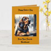 ブラッドハウンド・ドッグのファーザーズ・デイカード カード (黄色い花)