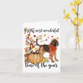 ブラッドハウンド フォール パンプキンズ オートム リーフ ツリー カード (黄色い花)