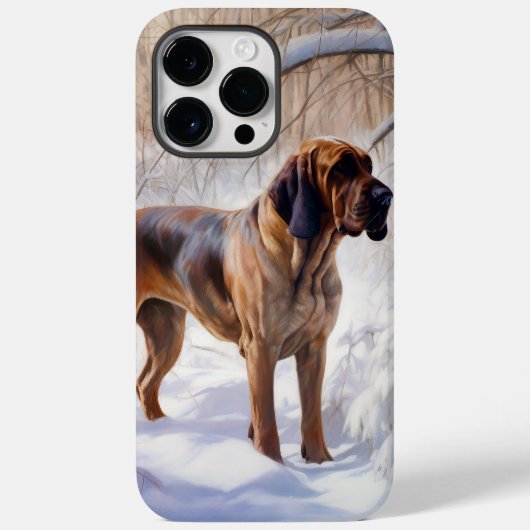 ブラッドハウンド 雪を降らせて クリスマス Case-Mate iPhoneケース (裏面)