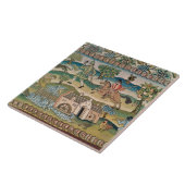 ブラッドフォードのテーブルのカーペット、田園lの場面の詳細 タイル (側面)