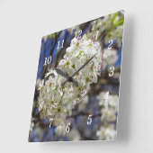 ブラッドフォード梨開花ウォールクロック スクエア壁時計 (傾斜)