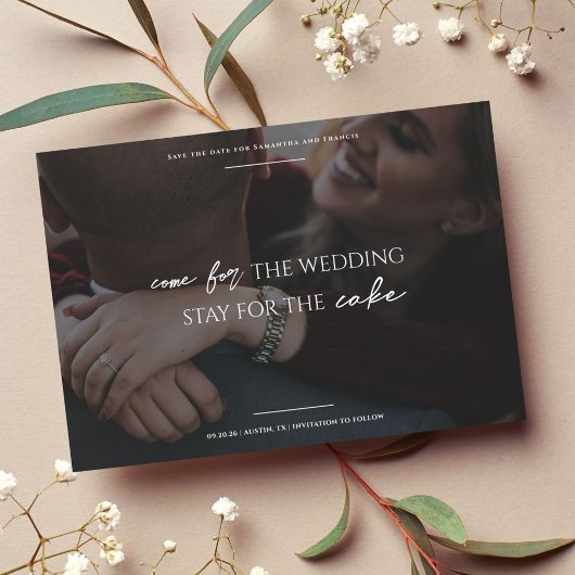 ブラッドフモダンォード写真とタイポグラフィ結婚ズ セーブザデート