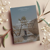 ブラッドフモダンォード写真とタイポグラフィ結婚ズ 招待状