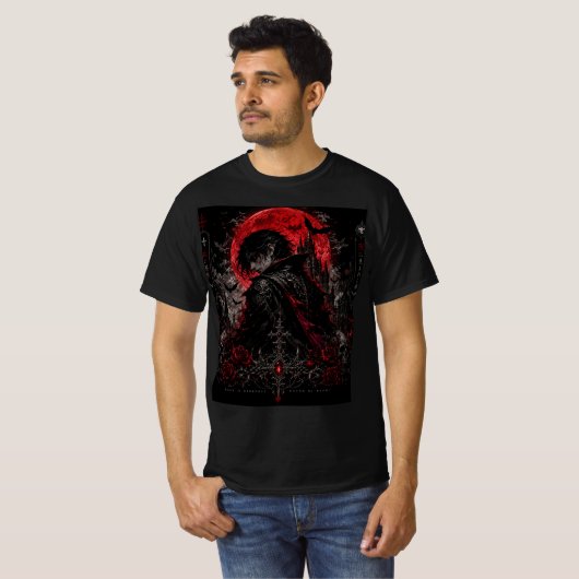 ブラッドムーンの吸血鬼王Tシャツ Tシャツ (正面フル)