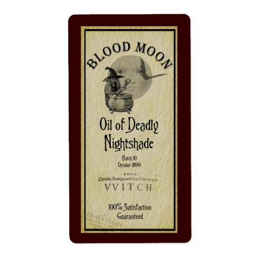 ブラッドムーンハロウィーンラベル ラベル (正面)