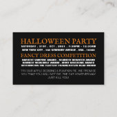 ブラッドムーンハローウィンパーティチケット招待状 エンクロージャーカード (裏面)