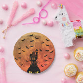 ブラッドムーン幽霊のよく出るハウスプレート ペーパープレート (パーティー)