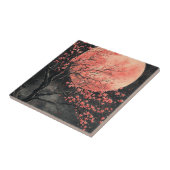ブラッドムーン桜墨絵 (2) タイル (側面)
