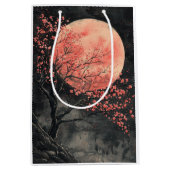 ブラッドムーン桜墨絵(2) ミディアムペーパーバッグ (正面)