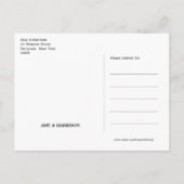 ブラッドムーン&キャットシルエットハローウィンパーティ招待状 案内ポストカード (裏面)