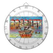 ブラッドリーのビーチのニュージャージーNJのヴィンテージの古い郵便はがき ダーツボード (正面)