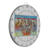 ブラッドリーのビーチのニュージャージーNJのヴィンテージの古い郵便はがき ダーツボード (正面左)