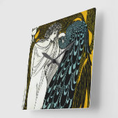 ブラッドリー：彼の著書 スクエア壁時計 (傾斜)