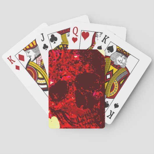 ブラッドレッドローズスカル刻印 –  トランプ (裏面)