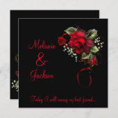 ブラッドレッドローゼスポッ結婚ト 招待状 (正面/裏面)