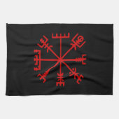 ブラッドレッドヴィーサー(バイキングコンパス) キッチンタオル (横)