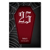 ブラッドレッド棺スパイダーウェブゴシック結婚ズ テーブルナンバー (裏面)